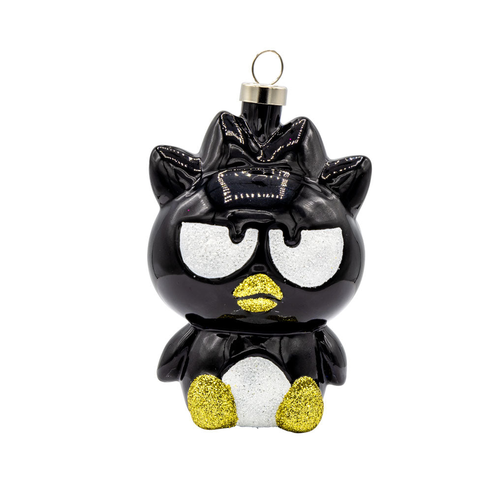 This ornament features the mischievous penguin Badtz-maru. Viewed from the front.