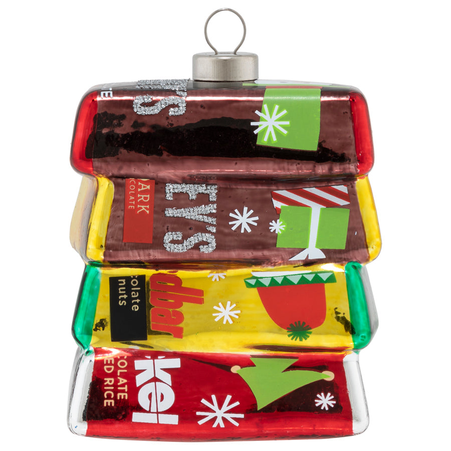 Make the season even sweeter with this ornament featuring four tasty HERSHEY’S treats you know and love; the original HERSHEY’S milk chocolate, HERSHEY’S SPECIAL DARK mildly sweet chocolate bar, HERSHEY’S KRACKEL bar, and HERSHEY’S MR. GOODBAR candy. Which do you reach for first?